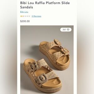 Bibi Lou Raffia Platform Sandal , Anthropologie